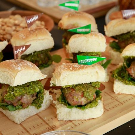Mortadella Meatball Sliders