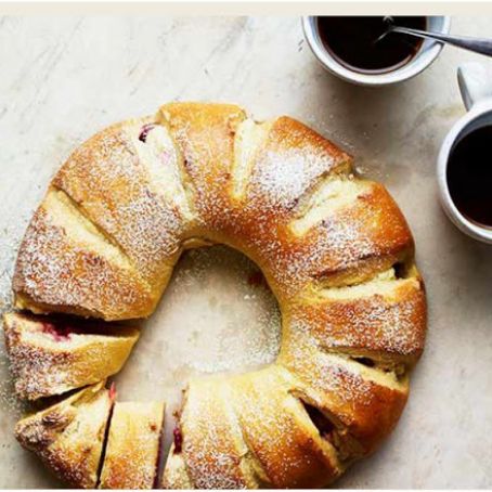 Raspberry Danish Wreaths