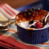 Yogurt Creme Brulee with Fresh Fruit and Granola
