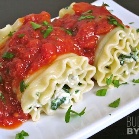 Spinach Lasagna roll ups