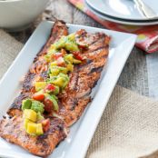Blackened Salmon with Mango-Avocado Salsa