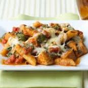 Three Cheese Chicken Penne Pasta Bake