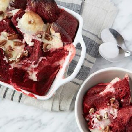 Red Velvet Bread Pudding