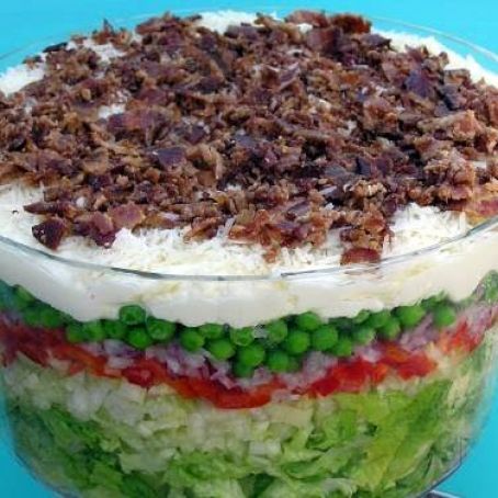 Twenty-four hour Layer Salad