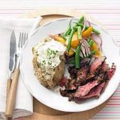 Baked Potatoes with Onion Sour Cream