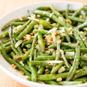 Roasted Green Beans with Pecorino and Pine Nuts
