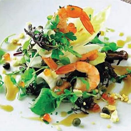 ENSALADA DE ENDIVIAS Y LANGOSTINOS