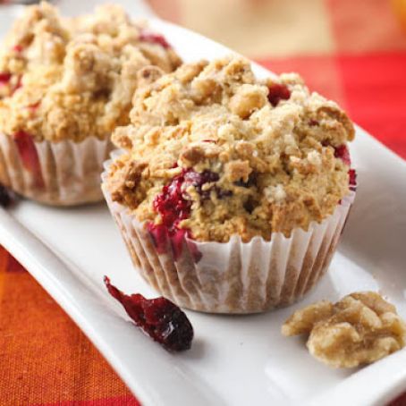 Eggnog Cranberry Muffins