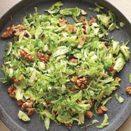 Shredded Brussels Sprouts with Walnuts