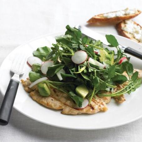 Chicken with Watercress Salad