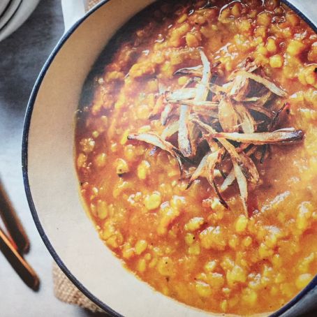 Curried Sweet Potato & Yellow Split Pea Stew