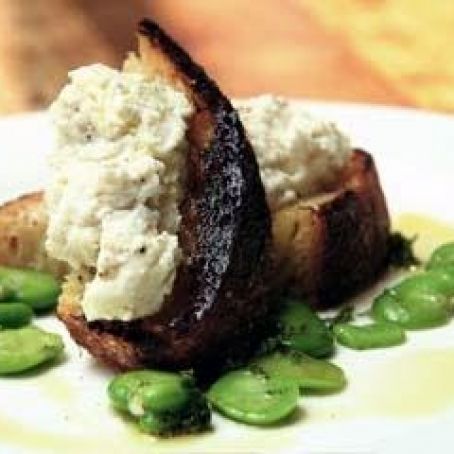 Bruschetta with Fava Beans and Ricotta
