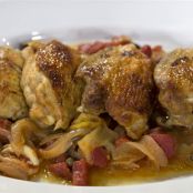 Braised Chicken with Pepperoncini and Olives