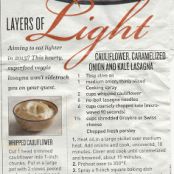 Cauliflower, Caramelized Onion and Kale Lasagna