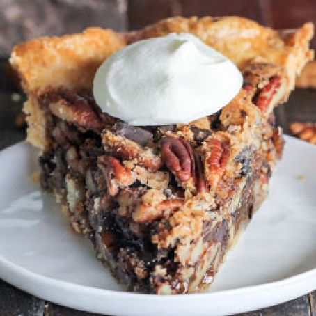 Dark Chocolate-Bourbon Pecan Pie