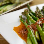 Asparagus Tapas and Red Pepper Sauce