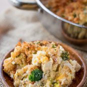 Cheesy Chicken Broccoli Rice Casserole