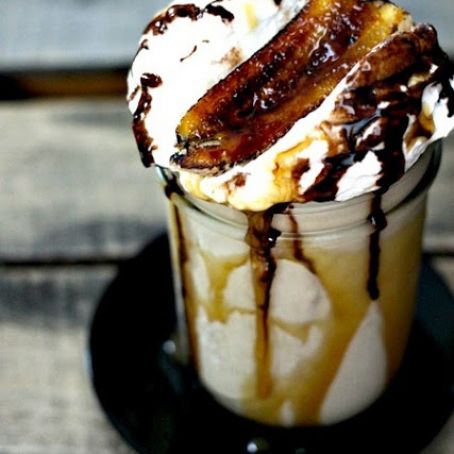 Roasted Banana and Caramel Milkshake