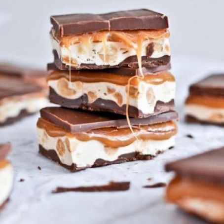 Homemade Snickers Bars | How Sweet It Is