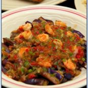 Eggplant with Chilli Prawns Recipe