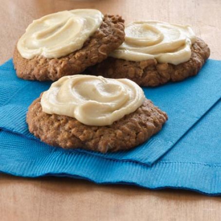 Frosted Ginger Oatmeal Cookies