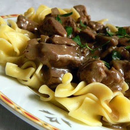 Beef Stroganoff (Using Thin Strips of Beef Tenderloin)