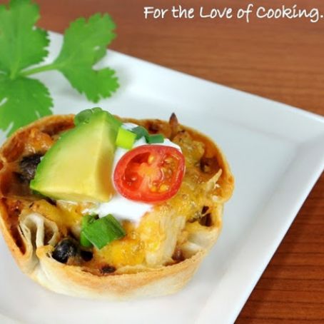 Creamy Chicken Taco Cups