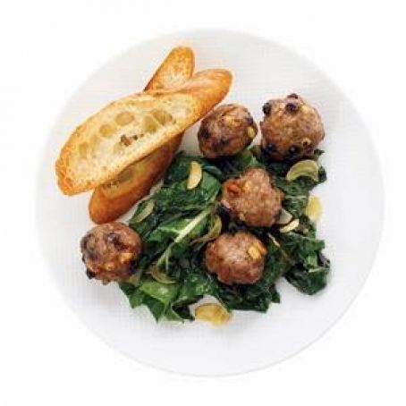 Meatballs with Sauteed Chard