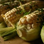 Grilled parmesan corn