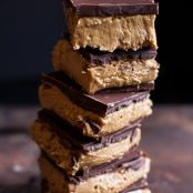 5-Ingredient Tripple Decker Chocolate Peanut Butter Bars