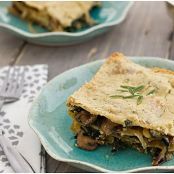 Mushroom and Kale Lasagna with Rosemary Cashew Sauce