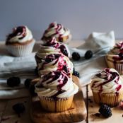 Blackberry Lime Cupcakes with Lime Frosting
