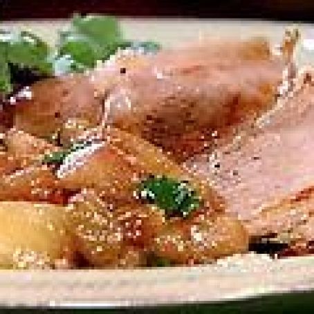 Pan-Seared Ham with Pineapple Chutney