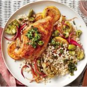 One-Pan Chicken with Lemon, Olives, and Artichokes Recipe