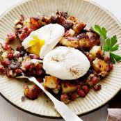 Corned Beef Hash with Poached Eggs