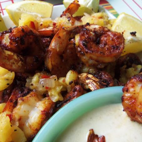 Blackened Shrimp With Pineapple Salsa