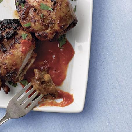 Broiled Chicken Thighs with Chipotle Sauce