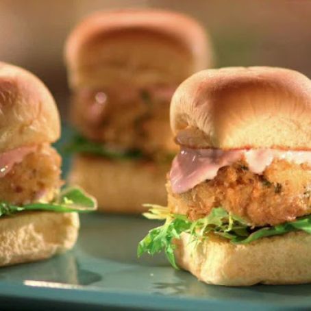 Crab Cake Sliders with Blood Orange Aioli