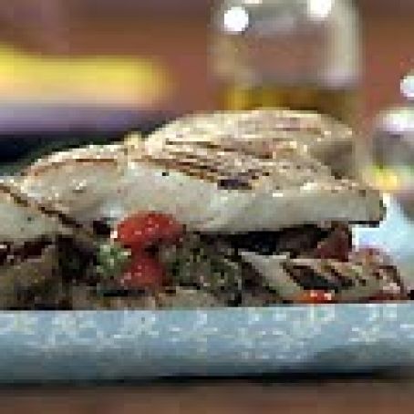 Halibut with Raw Puttanesca Salsa (Rachael Ray)