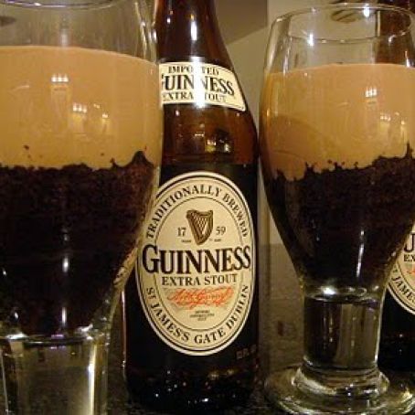 Chocolate Guiness Cake with Irish Cream Sabayon