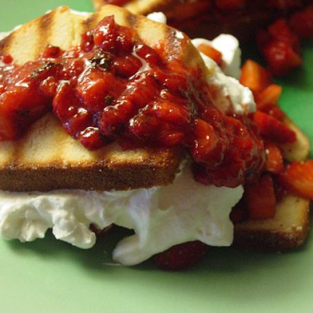Grilled Pound Cake with Strawberries