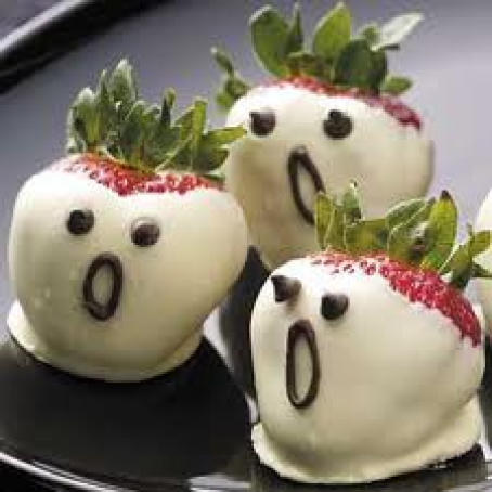 Strawberry Ghosts For Halloween