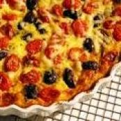 Tomato, Olive, and Rosemary Crustless Quiche