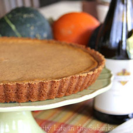 Pumpkin Tart with Gingersnap cookie crust
