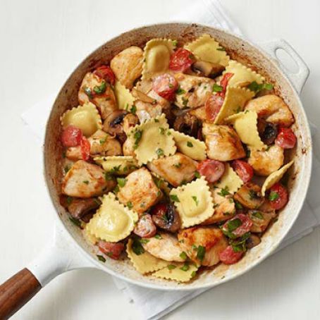 Skillet Chicken & Ravioli