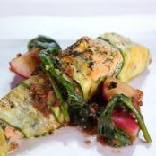 Michael Symon's Zucchini Wrapped Salmon with Warm Radish Salad