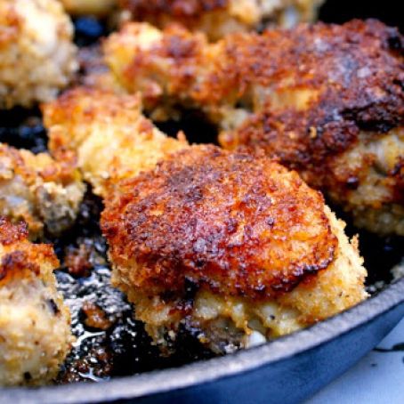 The Two Bite Club: Oven-Fried Panko Crusted Chicken Drumsticks