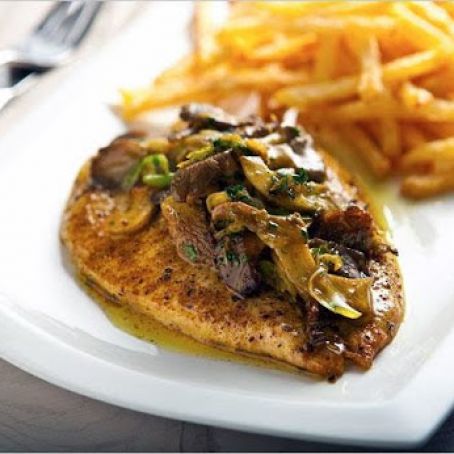 PAILLARD w/CURRIED OYSTER MUSHROOMS