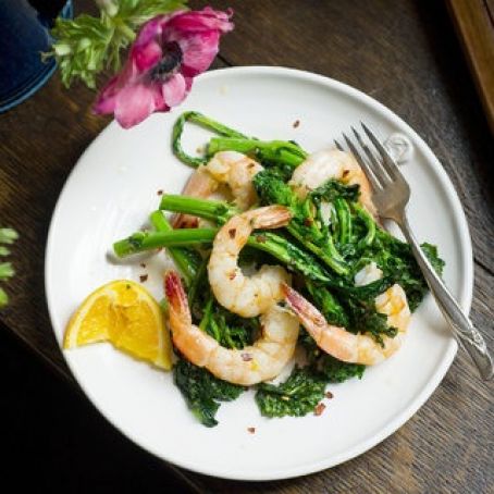 Spicy Roasted Shrimp and Broccoli Rabe