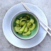 Cucumber Ribbons with Lemongrass Ginger Vinaigrette